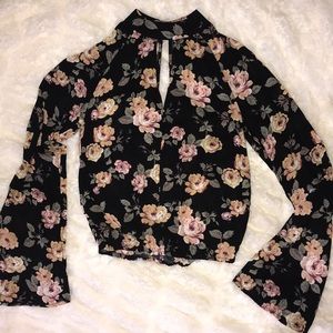 Chloe & Katie Floral Crop Blouse